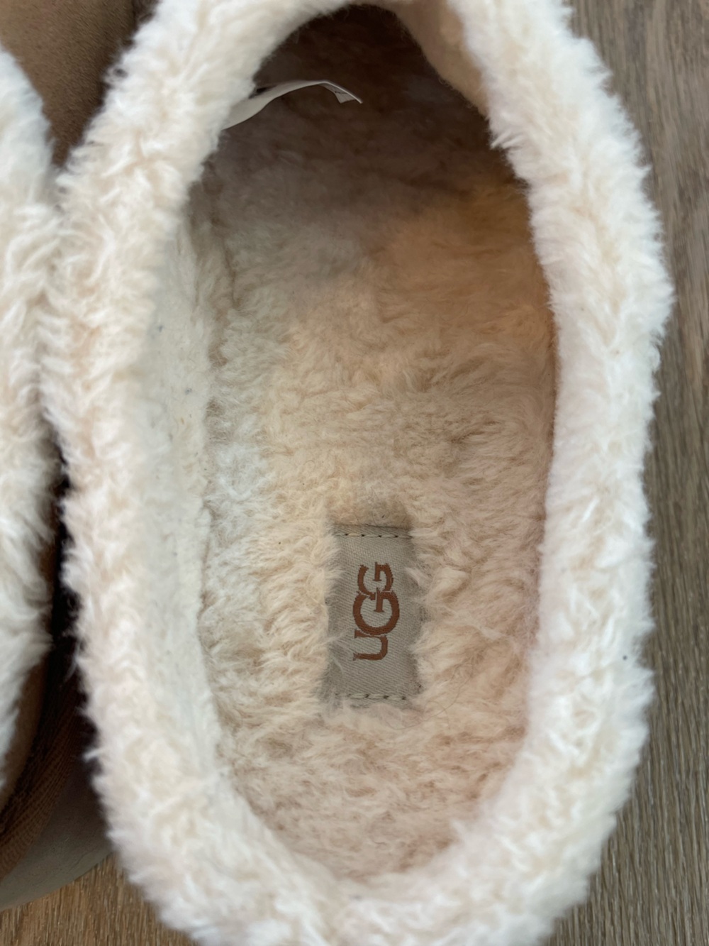 UGG Chestnut Suede Shearling-Trim Mule Size 9 - Picture 5 of 12